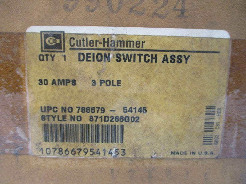 CUTLER HAMMER 371D266G02 30A NSMP