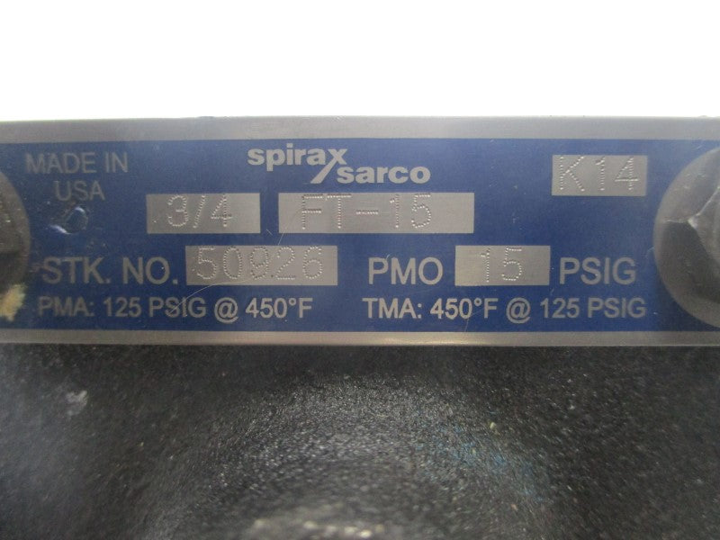 SPIRAX SARCO FT-15 50926 15PSI 3/4" NSNP