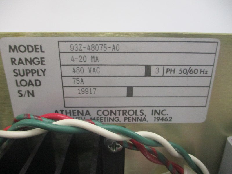 ATHENA CONTROLS 93Z-48075-A0 480VAC 75A NSNP