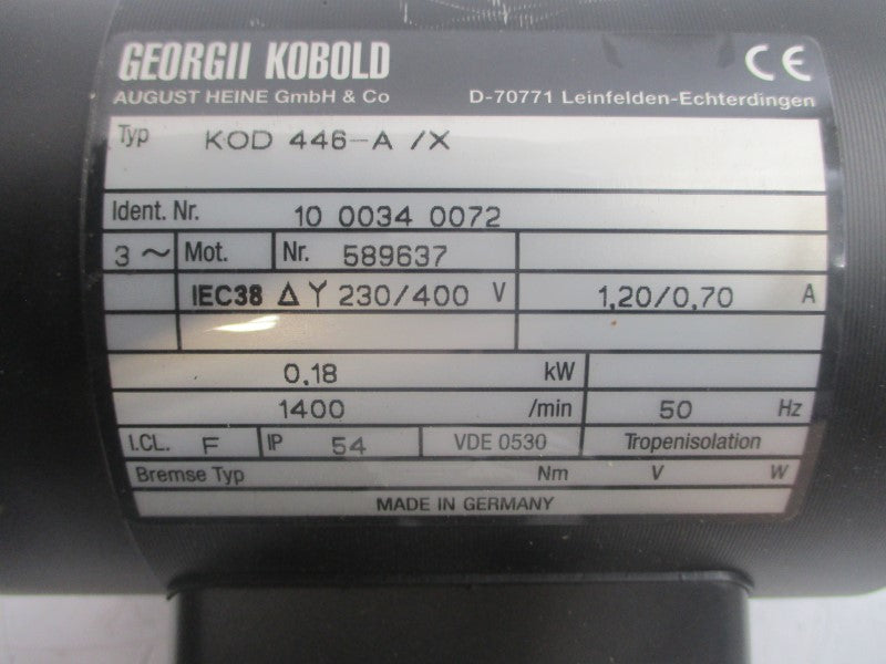 GEORGII KOBOLD KOD446-A/X 1000340072 230/400V 1.20/0.70A NSNP