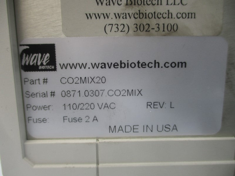 WAVE BIOTECH CO2MIX20 110/220VAC 2A REV. L NSNP