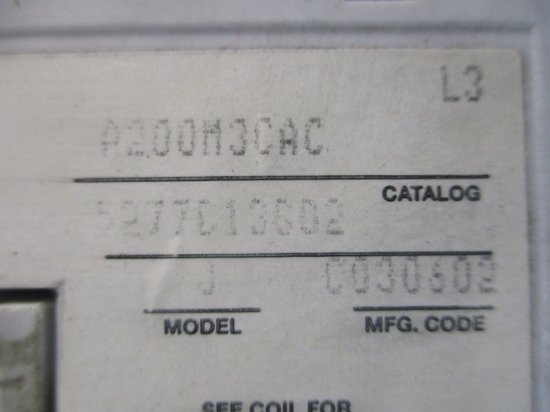 CUTLER HAMMER A200M3CAC 5277C13G02 110/120V NSMP