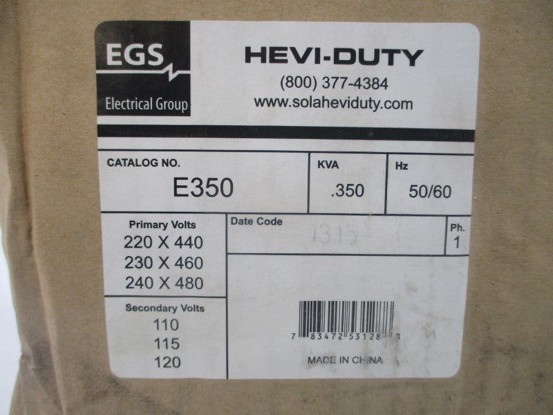 SOLA HEVI-DUTY E350 240/480V NSMP