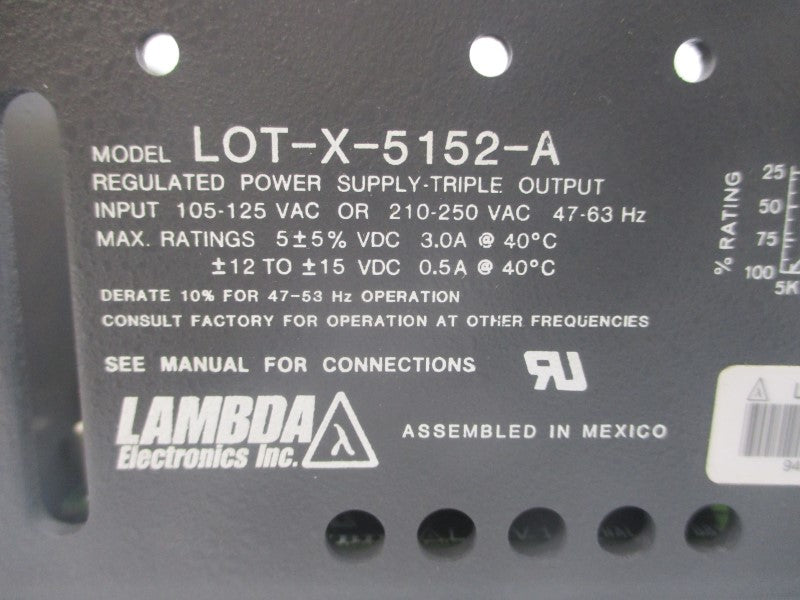 LAMBDA ELECTRONICS LOT-X-5152-A 210-250VAC NSNP