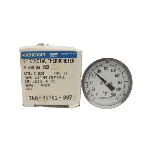 ASHCROFT 30EI60E0600/200F 3" STEM6 NSMP