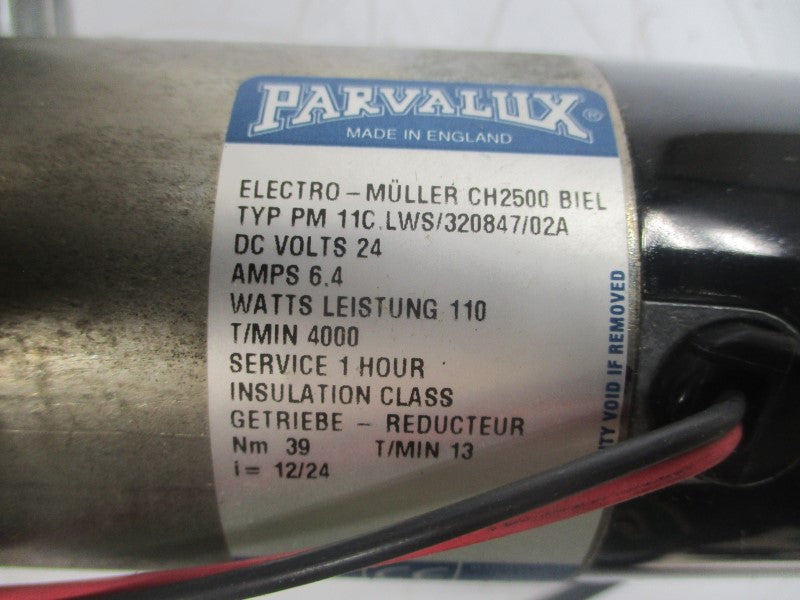PARVALUX PM11C LWS/320847/02A W/ PRECIMA FDB15NRS 24VDC 6.4A NSMP