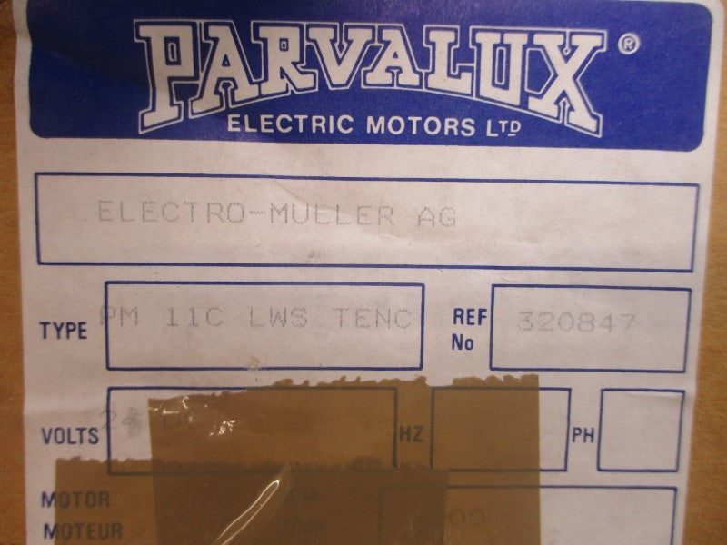 PARVALUX PM11C LWS/320847/02A W/ PRECIMA FDB15NRS 24VDC 6.4A NSMP
