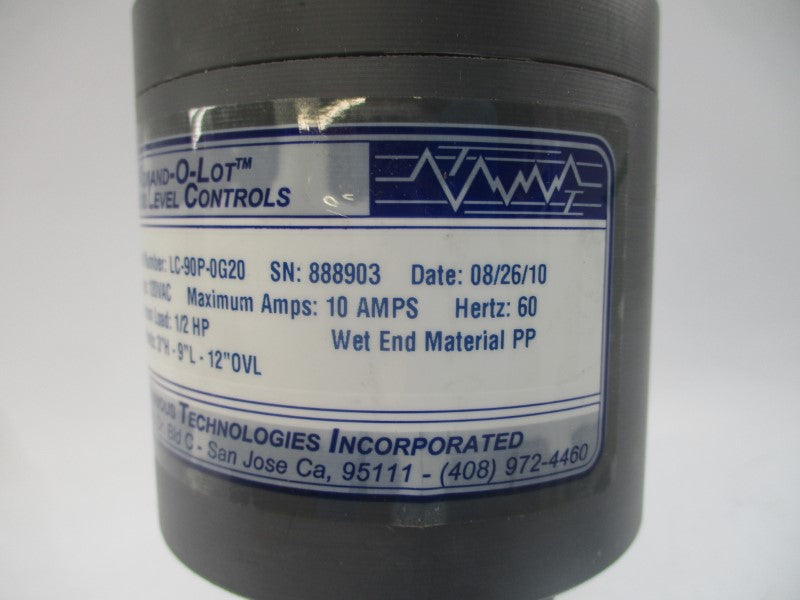 KOMAND-O-LOT LC-90P-0G20 120VAC 10A NSNP