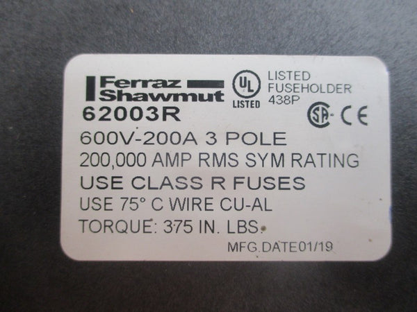 FERRAZ SHAWMUT 62003R 600V 200A NSNP