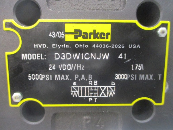 PARKER D3DW1CNJW41 24VDC 1.75A 3000/5000PSI NSMP