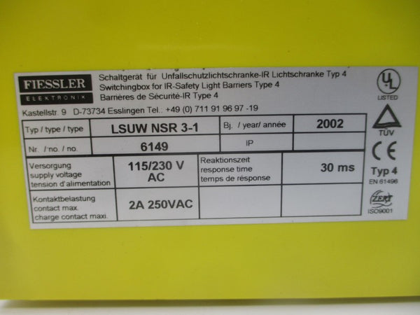 FIESSLER ELEKTRONIK LSUWNSR3-1 115/230VAC 2A NSNP