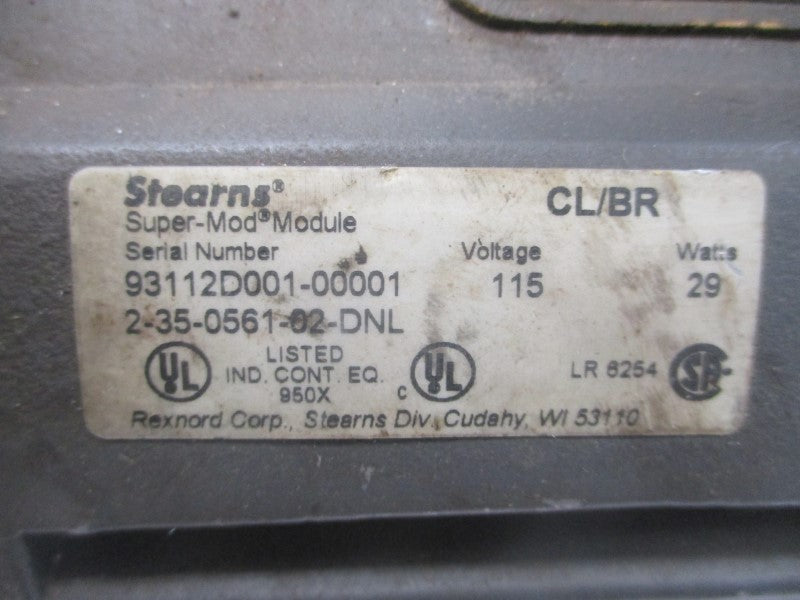 STEARNS 93112D001-00001 2-35-0561-02-DNL 115V UNMP