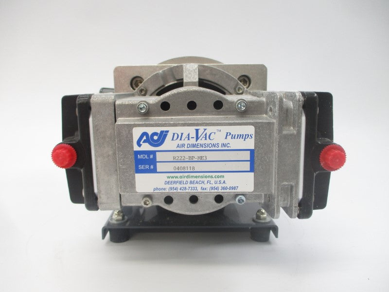DIA-VAC PUMPS R222-BP-ME3 W/ GENERAL ELECTRIC 5KS42HN4374 E511 208-230/460V 1.7-2.0/1.0A NSNP