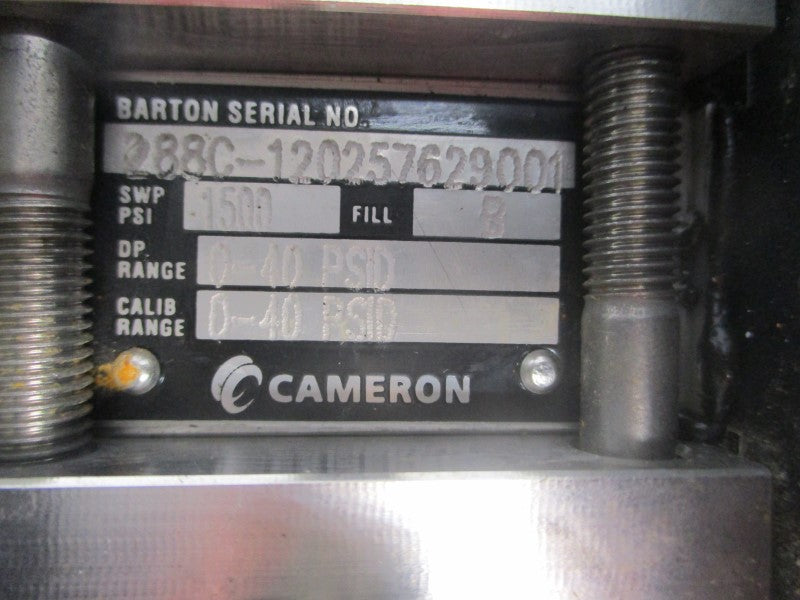 CAMERON BARTON 288C-120257629001 0-40PSI NSNP
