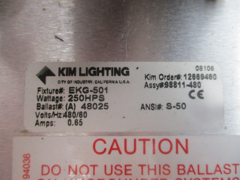 KIM LIGHTING EKG-501 98811-480 480V 0.65A NSNP