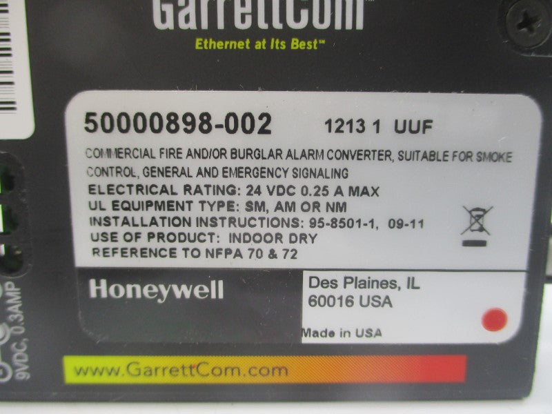 HONEYWELL 50000898-002/U 24VDC 0.25A NSMP