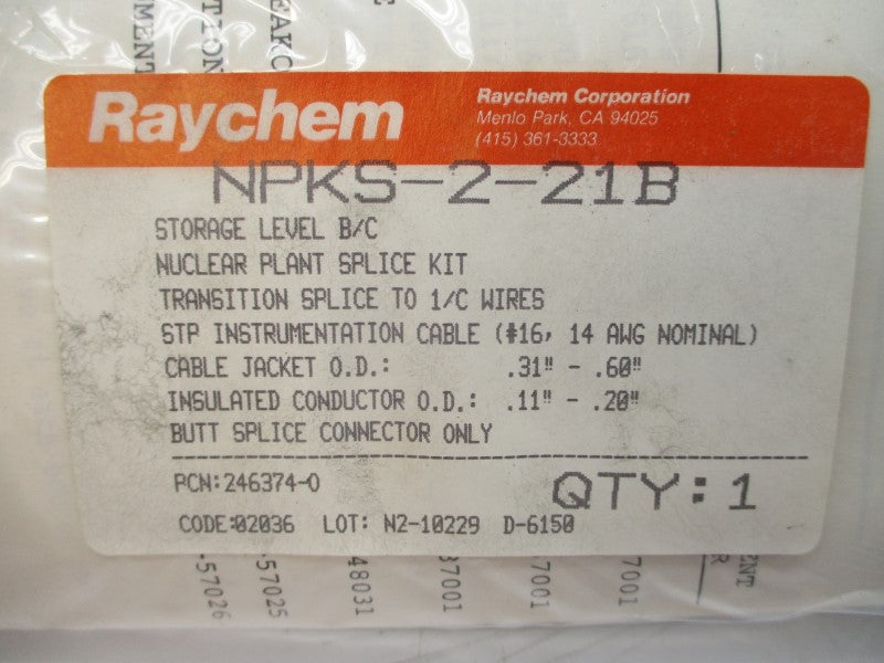 RAYCHEM NPKS-2-21B 246374-0 NSMP