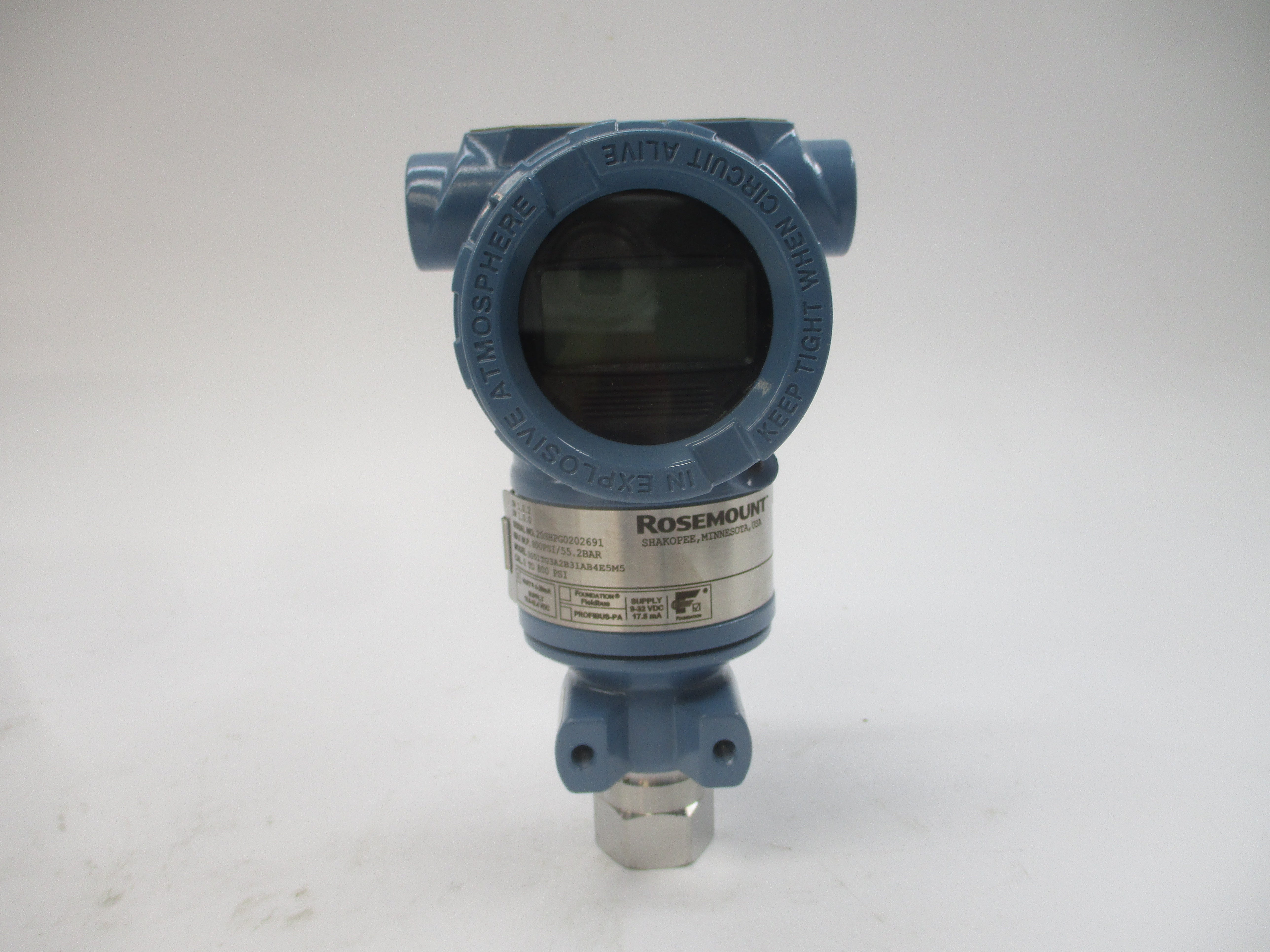 ROSEMOUNT 3051TG3A2B31AB4E5M5 10.5-42.4VDC 800PSI NSMP