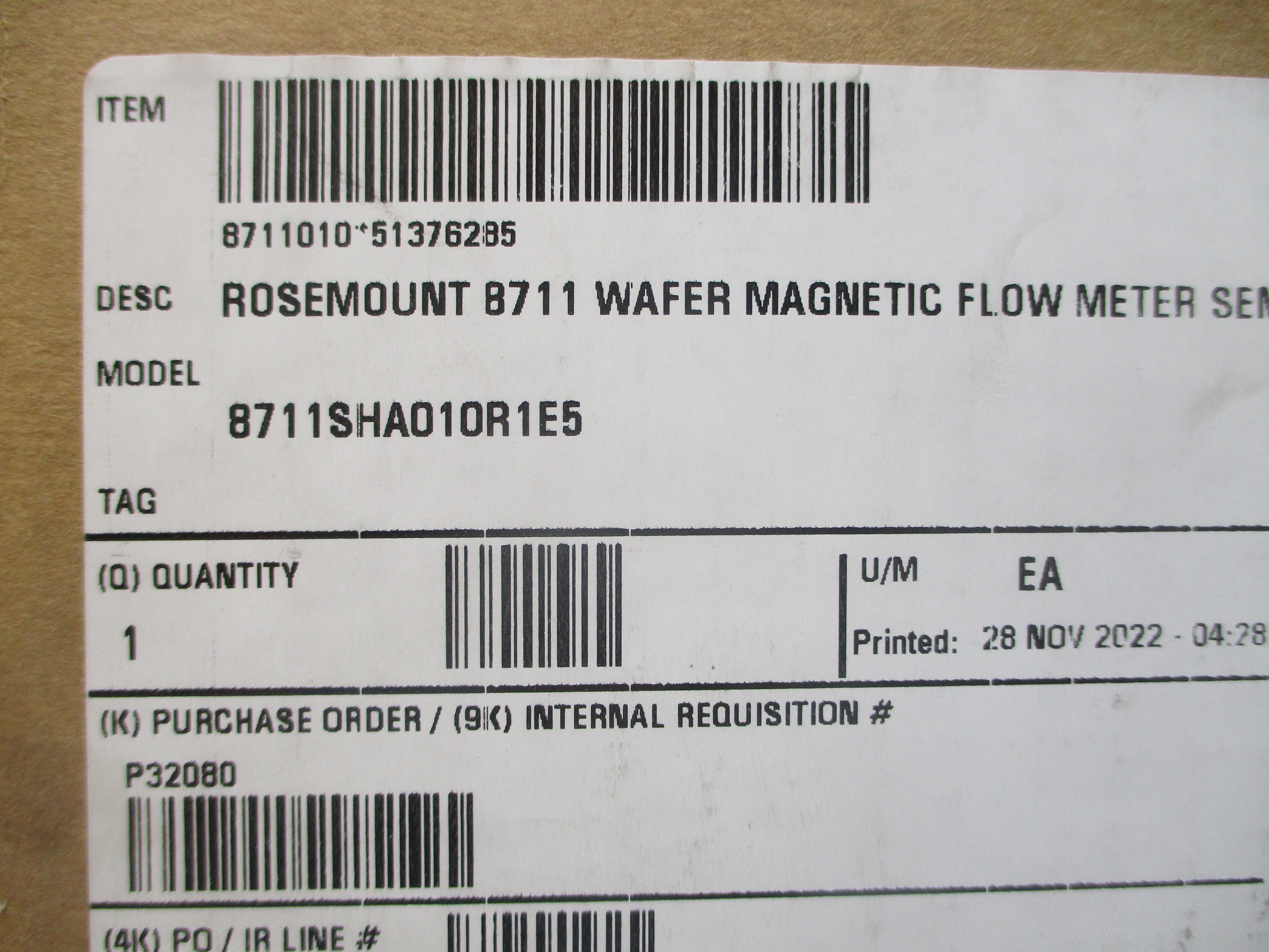 ROSEMOUNT 8711SHA010R1E5 40VDC 0.5A 740PSI NSMP