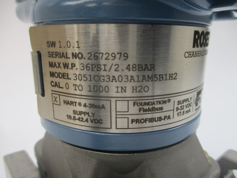 ROSEMOUNT 3051CG3A03A1AM5B1H2 10.5-42.4VDC 36PSI NSMP