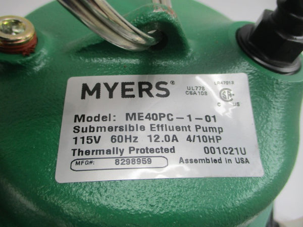 MYERS ME40PC-1-01 115V 12.0A NSMP