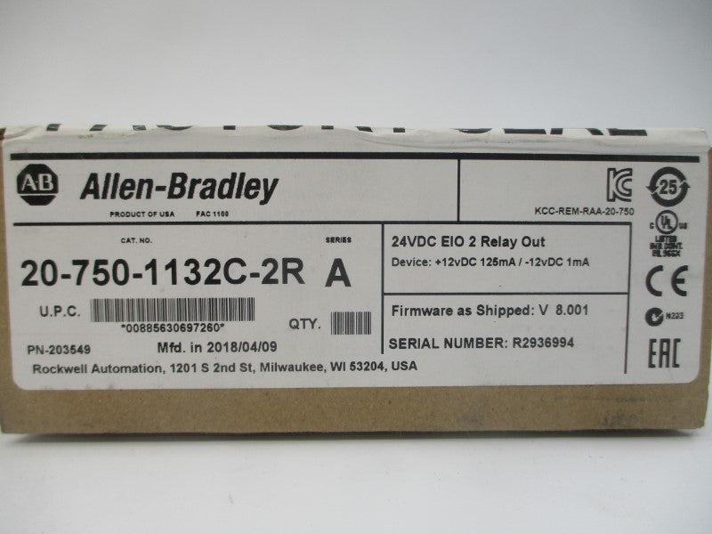 ALLEN BRADLEY 20-750-1132C-2R SER. A F/W V8.001 24VDC NSFS