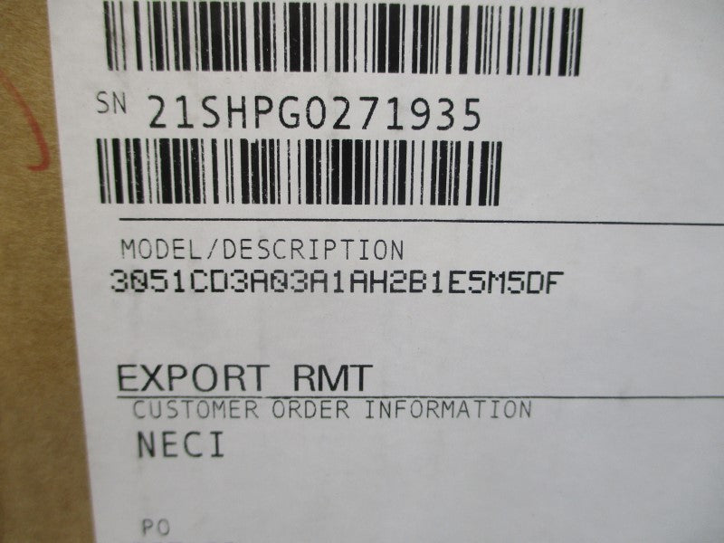 ROSEMOUNT 3051CD3A03A1AH2B1E5M5DF 10.5-42.4VDC 3626PSI NSMP
