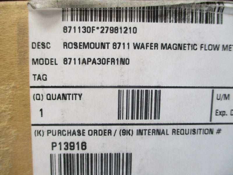 ROSEMOUNT 8711APA30FR1N0 40VDC 0.5A 285PSI NSMP