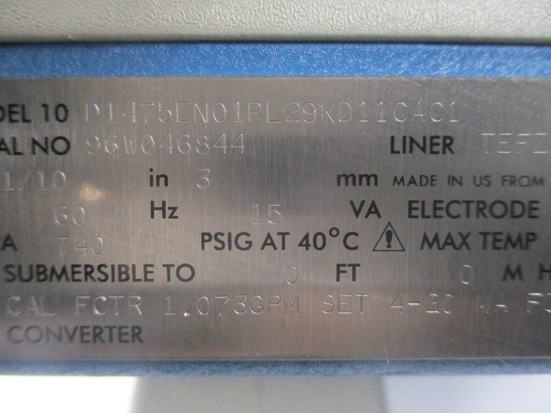 BAILEY RSCHER & PORTER 10D1475EN01PL29KD11CAC1 120V 740PSI 3" NSNP