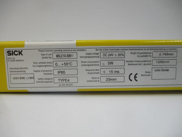 SICK MSLE10-20811 1017924 24VDC NSNP