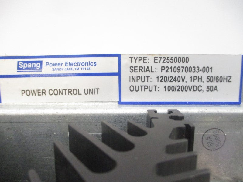 SPANG POWER ELECTRONICS E72550000 120/240V 50A UNMP