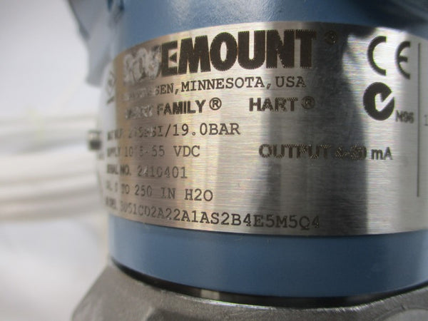 ROSEMOUNT 3051CD2A22A1AS2B4E5M5Q4 10.5-55VDC 275PSI NSMP