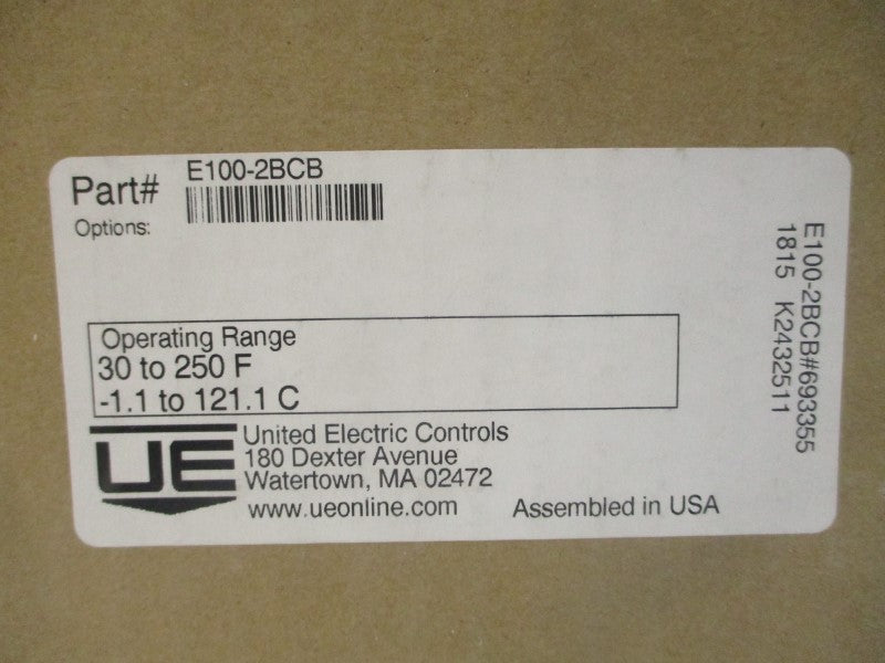 UNITED ELECTRIC E100-2BCB 480VAC 15A NSMP