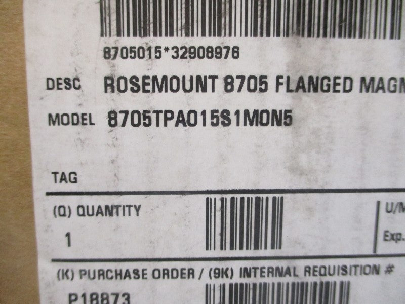 ROSEMOUNT 8705TPA015S1M0N5 40V 275PSI NSMP