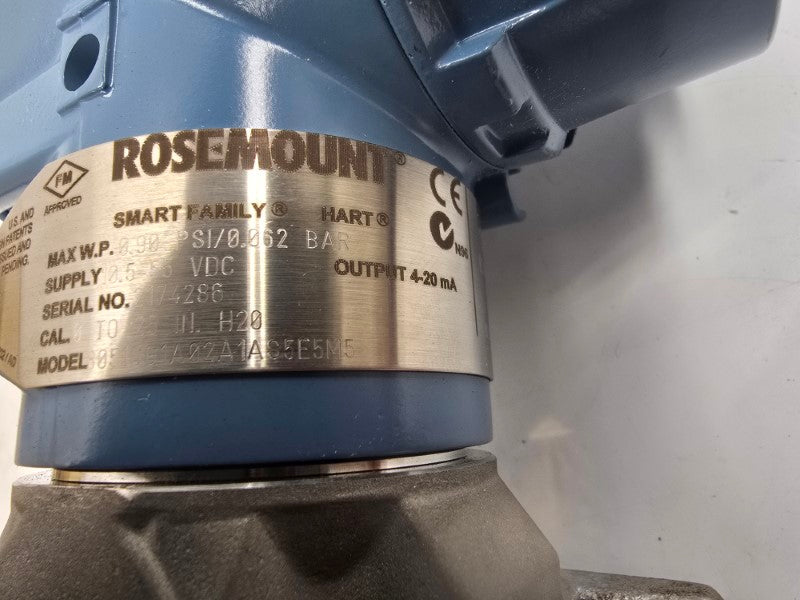 ROSEMOUNT 3051CD1A22A1AB4M5 10.5-55VDC 0.90PSI NSMP
