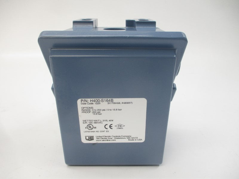 UNITED ELECTRIC H400-S164B 480VAC 15A 0-200PSI NSMP
