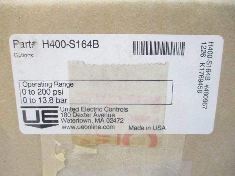 UNITED ELECTRIC H400-S164B 480VAC 15A 0-200PSI NSMP