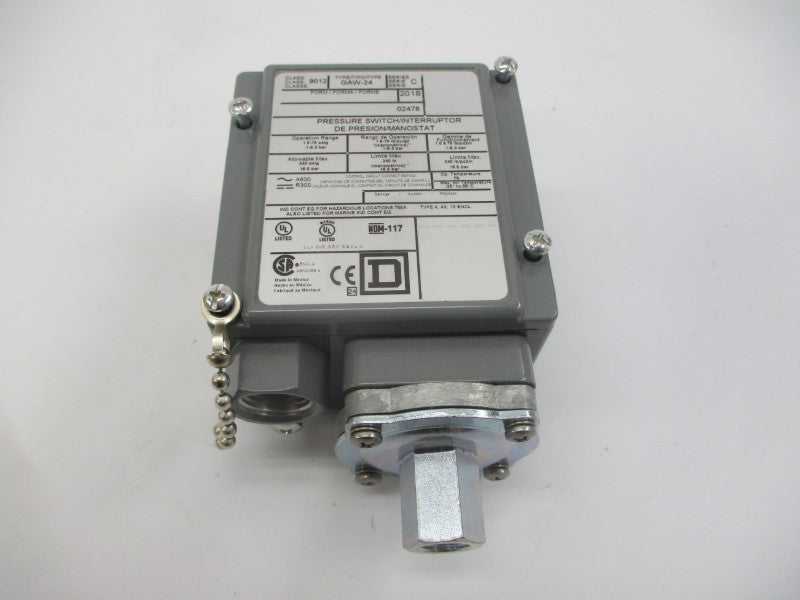 SQUARE D 9012GAW-24 SER. C 1.5-75PSI NSMP