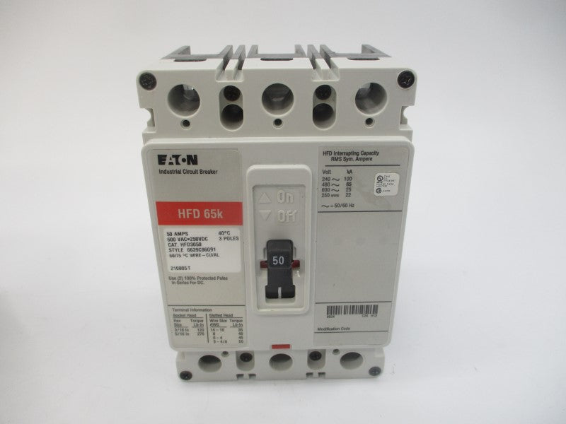 EATON HFD3050 SER. C 600VAC 50A NSMP