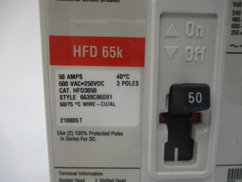 EATON HFD3050 SER. C 600VAC 50A NSMP