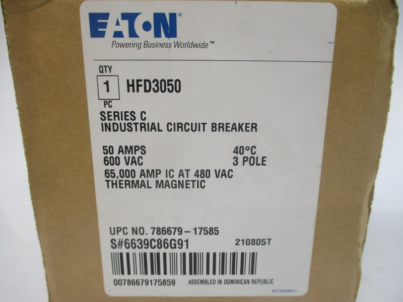 EATON HFD3050 SER. C 600VAC 50A NSMP