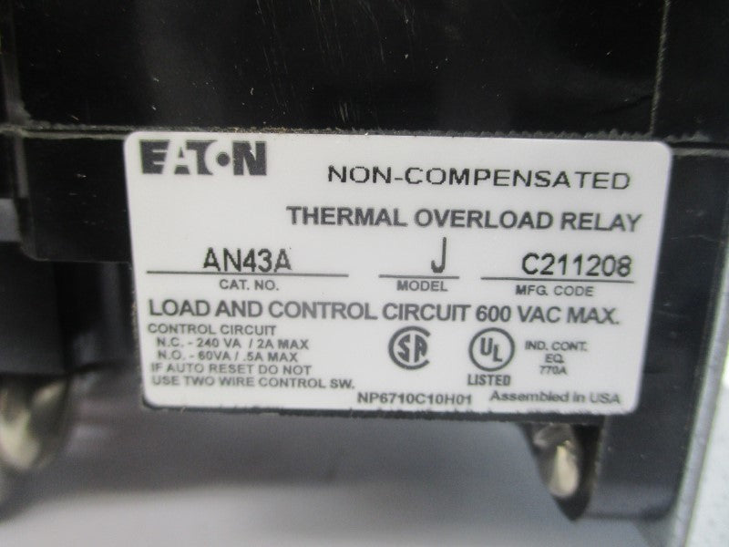 EATON AN43A 5667D76G16 600VAC NSMP
