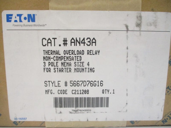 EATON AN43A 5667D76G16 600VAC NSMP