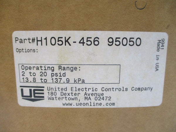 UNITED ELECTRIC CONTROLS H105K-45695050 480VAC 15A 2-20PSI NSMP