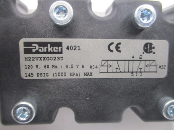 PARKER H22VXXG023D 120VAC 145PSI 1" NSMP