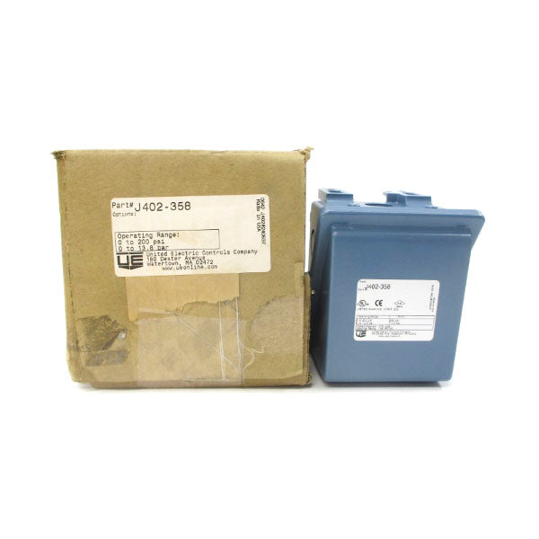 UNITED ELECTRIC CONTROLS J402-358 480VAC 15A 0-200PSI NSMP