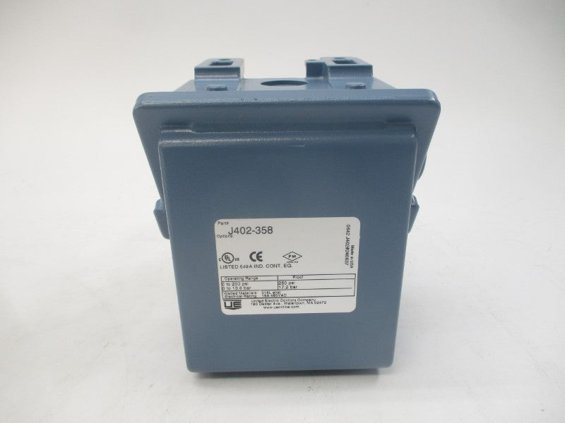 UNITED ELECTRIC CONTROLS J402-358 480VAC 15A 0-200PSI NSMP
