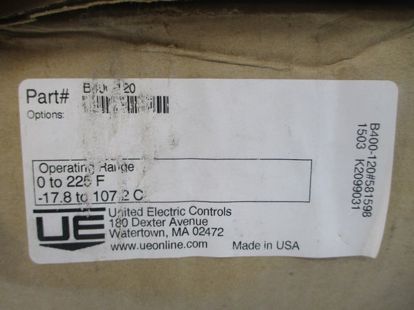 UNITED ELECTRIC CONTROLS B400-120 480VAC 15A NSMP