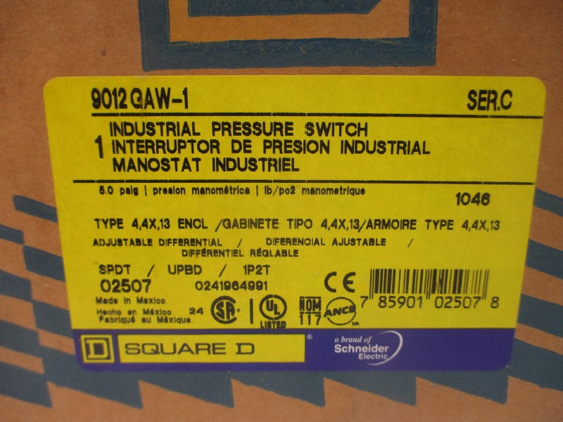 SQUARE D 9012GAW-1 SER. C 5.0PSI NSMP