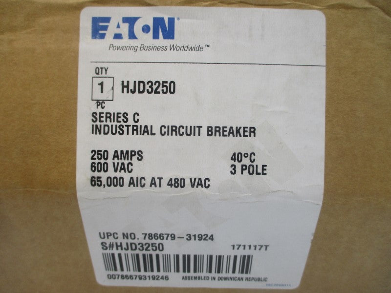 EATON HJD3250 SER. C 600VAC 250A NSMP